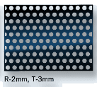 perforated sheet, hole size 2mm, pitch 3mm