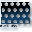 Perforated sheet hole size 5mm, pitch 8mm