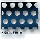 Perforated sheet hole size 6mm, pitch 9mm