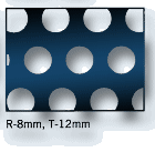Perforated sheet hole size 8mm, pitch 12mm